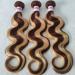 Bestsojoy Ombre Highlight Brazilian Body Wave Hair Bundles | 4 Bundle Pack 12A Remy Human Hair Weaves P4/27 Ombre Brown Blonde Extensions | 22 24 26 28 Inch Highlighted Hair - Buy Online on GoSupps.com