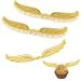 50pcs Golden Wing Cupcake Toppers Hollow Golden Snitch Wings Chocolate Decor with 50 Dispensing Glue Wing Cake Decorations for Birthday Wedding Party Decor Supplies