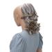 CAISHA 30cm Hairpiece Mia Braid Hair Extension with Cord Closure Voluminous Wavy Light Brown Grey Mix PH222
