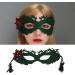Elegant Green Masquerade With Bowknot And Rhinestones For Christmas Party Stylish Half Face ForestTheme Fashion Shows - Buy Online on GoSupps.com