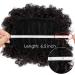 Curly Afro Puff Drawstring Ponytail Extension | Black Women's Medium Size Clip-On Bun | 2# Color (65g) - Buy Online on GoSupps.com