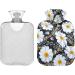 NAANLE Floral Daisy Transparent Hot Water Bottle - 2L Large for Menstrual Cramps Pain Relief & Heat Therapy | International Shipping - Buy Online on GoSupps.com