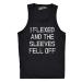 Mens I Flexed and The Sleeves Fell Off Tank Top Funny Sleeveless Gym Workout Shirt Medium Black