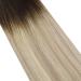 Moresoo 14 Inch Tape in Human Hair Extensions Brown Root Ombre to Golden Blonde with Platinum Blonde Highlights | 20 Pcs/50g #3/12/613 - Buy Online on GoSupps.com