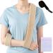 360 RELIEF Adjustable Arm Sling Neck Support - Collar and Cuff Supportive for Collarbone Plasters Injured Wrist Hand Elbow | X-Large Beige for Men and Women | with Mesh Laundry Bag | XL Beige