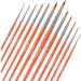 12Pcs Watercolor Paint Brushes Set for Acrylic, Gouache, Oil - Round Pointed Brushes for Artists - Short Handle - Miniature & Model Painting - Buy Online on GoSupps.com