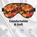 Sleep Mask Eye for Women & Men - Reusable Soft Blackout Eye Masks for Better Sleep | Travel & Camping Essentials | Unique Gifts - Red Maple Leaves Design - Buy Online on GoSupps.com