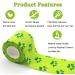 Dog Vet Wrap: 8 Rolls Self Adhesive Bandages for Paws - Breathable & Stretchable Fabric for Sprains & Swelling in 4 Colors with Paw Pattern - Buy Online on GoSupps.com