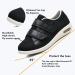 ZGDG Men's Diabetic Edema Shoes - Wide Width Adjustable Closure Non-Slip Sneakers for Swollen Feet - 11.5 Wide Black - Buy Online on GoSupps.com