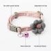 GOUHRRY 2 Pack Cat Collars with Bells | Handmade Six Petals Flowers Charms | Adjustable Breakaway Safety Collars for Kittens and Dogs | Cute Flower Patterns | Gray+Pink - Buy Online on GoSupps.com