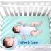 TILLYOU 2 Pack Mini Crib Sheets - Stretchy Jersey Knit Fitted Sheets for Portable Mini Crib, Play Yard, Playpen - Light Green & Light Gray - Boy/Girl Bedding - 24x38x5 Inch (Pack of 2) - Buy Online on GoSupps.com