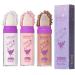 3PCS Polvo De Hadas Body Glitter Highlighter Powder Stick Facial Powder Blusher Patting Powder Fairy Highlighter Powder 3 Colors
