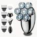 6-in-1 Electric Razor for Men - Rotary Rechargeable Bald Head Shaver & Beard Trimmer - Waterproof Ideal Father's Day Gift - Buy Online on GoSupps.com