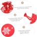 KOMBIUDA 10pcs Snowflake Burlap Bag Christmas Holiday Pouch Candy Storage Holder Drawstring Bag 14X10X0.3CM Red - Buy Online on GoSupps.com