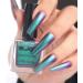 EONFAVE Holographic Nail Varnish - Chrome Nail Polish - White Shimmer Glitter Polish -Holographic Nail Varnish - Non Toxic Water Based Formula Glitter Nail Varnish - Long Lasting Women Girl Holographic Sliver