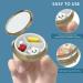 Shop Retro Small Pill Can Box with Mirror - 3 Compartments for Vitamins & Supplements | Y-9 Cute Dog Design - Buy Online on GoSupps.com
