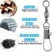 Dr.Fish 50 Pack Fishing Snap Swivels Barrel Swivel with Snap | Stainless Steel | Freshwater Tackles | Safty Interlock Snaps | Black Nickel Copper | 26-132Lb #14 | 50 Pack - Buy Online on GoSupps.com
