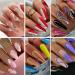 Mirror Effect Gel Nail Polish color for girls Metalic Liner gel polish for women girls gift with thin brush nail polish water proof (Glitter-L19) - Buy Online on GoSupps.com