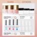 Lavender Violets 26PCS Dip Powder Nail Kit Starter - Red Solid Glitter Colors - Base Top Activator Brush Saver - Nail File Included - Buy Online on GoSupps.com