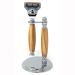 The Atlas Razor Handmade Olivewood 2-Piece Shave Set