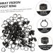 Sosoport 100 Pcs Pigeon Anklet Feeder Legs Oyster Shell for Chickens Tag Band Charm Poultry Pen Plastic 1.3X1.3CM Black - Buy Online on GoSupps.com