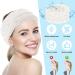 Sibba 1 Piece Spa Headband For Washing Face Wash Makeup Sports Shower Wide Hair Band Headpiece Puffy Fuzzy Fluffy Cloth Head Hairband Wristband Facial Beauty Wrap Women Girls (White) - Buy Online on GoSupps.com