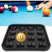Portable AntiDrop Billiard Ball Holder Tray - 16 Holes for Snooker Pool Halls (Black) - Buy Online on GoSupps.com