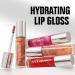 Moisturizing Marbled Liquid Lip Gloss | Water-Based Plumping Lip Gloss with Vitamin E | Hydrating Lightweight Formula for Soft Shiny Lips | 01 - Buy Online on GoSupps.com