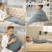 Heating Cushion - Soft Flannel Heat Pad for Back Neck Shoulder & Belly | Automatic Shutdown | Dark Gray 85x43cm - Buy Online on GoSupps.com