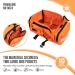 Primacare KB-RO24 Empty First Responder Bag - Professional Trauma Kit Carrier 15x9x8 - Orange - Buy Online on GoSupps.com