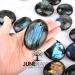 June&Ann Natural Labradorite Palm Stones - Healing Gemstone for Meditation and Chakra Balancing - Buy Online on GoSupps.com
