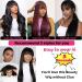 ALIPOP 18 Brazilian Human Hair Wig with Bangs - 150% Density, Glueless Lace Overhead Wig for Women - Straight Fringe Style - Buy Online on GoSupps.com
