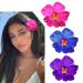 Nayyana 3 Pieces Hawaiian Flower Hair Clips for Women Plumeria Hibiscus Hair Clip Hair Clips Hawaiian Flower Hair Clips Artificial Flower Clips for Holiday Colors 2