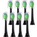 Replacement Toothbrush Heads Compatible with Philips Sonicare Electric Toothbrush 8 Pack Replacement Brush Head for Snap-on Electric Tooth Brushes (8 Black 1 Count(Pack of 8)) 8 Black 1 Count (Pack of 8)