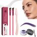 Anjoize Eyebrow Pen Anjoize 4D Laminated Brow Grooming Kit Anjoize Eyebrow Brush Home Eyebrow Care Kit 4D Laminated Ultra-thin Angled Eyebrow Brush with Waterproof Eyebrow Gel (K)