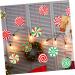 STOBAZA 12 Sheets Christmas Candy Stickers Christmas Tree Pendant Christmas Tree Peppermint Xmas Decors PVC - Buy Online on GoSupps.com