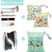 HOTLIKE 3 PCS Wet Bag Set | Waterproof Reusable Nappy Bag for Cloth Diapers | Travel Organizer with 2 Zipper Pockets | Ideal for Beach, Daycare, Gym | Green - Buy Online on GoSupps.com