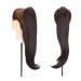 22 Dark Brown Ponytail Extension | Clip-In Micro-Wavy Braid | Heat-Resistant Real Hair Hairpiece for Effortless Styles - Buy Online on GoSupps.com