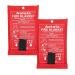 Aotala Fire Blanket Emergency Surival Fire Blankets Fiberglass Flame Retardant Protection and Heat Insulation for Kitchen Fireplace Grill Car Camping (2Pack) Tangzi002