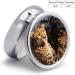 Wild Animal Leopard Pill Box - Stylish 3 Compartment Travel Case for Vitamins Medications & Supplements | Mini Metal Organizer for Purse & Pocket - Buy Online on GoSupps.com