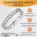 Men's Pure Titanium Double Magnet Bracelet - Eliminate Static Electricity - Silver Magnetic Bracelet - Buy Online on GoSupps.com