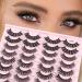 DEaThsalL Russian Segmented Curl Eyelashes 811mm 3D Effect Reusable DD Curling Segmented Russian Eyelashes 20 Pairs 5 Mixed Styles False Eyelashes - Buy Online on GoSupps.com