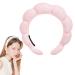 UIFCB Spa Headband for Women  Terry Towel Cloth Hair Band  Sponge Headband for Washing Face  Makeup Removal  Mask Skincare  Shower  Hair Accessories. (Pink)