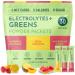 Keto Vitals Keto Electrolytes Plus Greens Superfood Powder Packets - 30 Servings Super Greens Powder Packets with Sugar Free Electrolytes for Hydration Gut Health & Digestion - Green Drink Mix Greens+Electrolytes 30 Servin