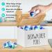 Anwelynd Rustic Wooden Dishwasher Pod Container Dishwasher Tablet Container for Kitchen Decor and Accessories Wood Laundry Detergent Pods Holder with Lid Laundry Detergent Storage Square White & Brown - Buy Online on GoSupps.com