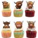 18pcs Highland Cow Cupcake Toppers for Boys Girls Adult Happy Birthday Glitter Western Rodeo Farm Party Decorations Supplies Glitter Highland Cow Cake Decorations - Buy Online on GoSupps.com