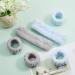 Giegxin 6-Piece Face Washing Wristbands & Headbands Set - Adjustable Elastic Bands for Spa, Yoga, Sports, Makeup & Shower - Blue Gray Color - Buy Online on GoSupps.com