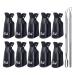 Qufiiry 10 Pcs Nail Polish Remover Clips Black Reusable Nail Clips Soak Off Nail Clips Set Gel Remover Clips For Home and Professional Salon Include 1 Pcs Gel Polish Scraper 1Pcs Cuticle Pusher
