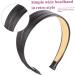 Wide Headband Vintage Faux Leather Headband Causal Fashion Women Headband Elastic Leather Hair Band for Girls - Buy Online on GoSupps.com