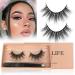 Wennalife Natural False Eyelashes, 15mm Eye Lashes Full Strips 3D Mink Eyelashes Natural Look Handmade Fake Eyelashes Medium Volume Wispy 3D Mink Lashes, FLORIST 15mm mink eyelashes FLORIST 1 pair